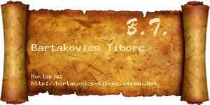 Bartakovics Tiborc névjegykártya